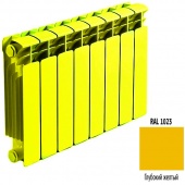 Биметаллический радиатор Rifar Base 350 - 10 секции желтый