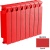 Биметаллический радиатор Rifar Monolit 500 - 8 секции красный  