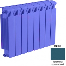 Биметаллический радиатор Rifar Monolit 500 - 12 секции синий