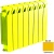 Биметаллический радиатор Rifar Monolit 500 - 12 секции желтый