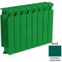 Биметаллический радиатор Rifar Monolit 500 - 12 секции зеленый опаловый