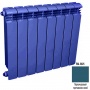 Алюминиевый цветной радиатор Rifar Alum 350 14 секции синий