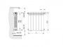 Rifar Alp Ventil 500 -8 секции Биметаллический радиатор нижнее правое подключение