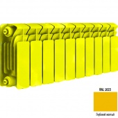 Биметаллический радиатор Rifar Base 200 - 4 секции желтый